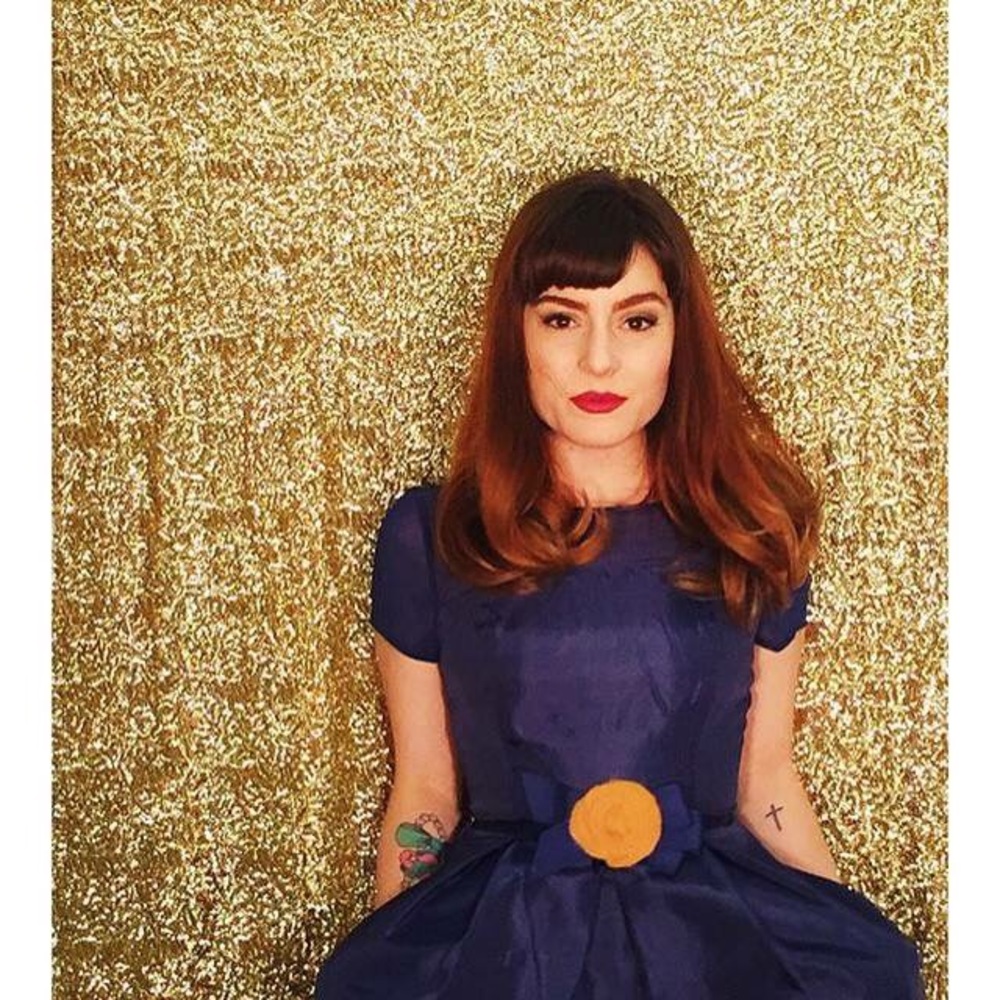 ModCloth Navy Vintage structured inspired dress